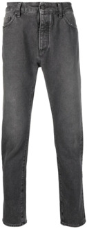 Slim-fit vervaagde zwarte jeans Palm Angels , Black , Heren - W32,W30,W31