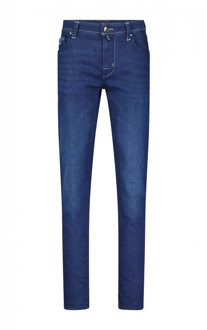 Slim-Fit Zip Jeans Tramarossa , Blue , Heren - W38,W40