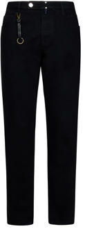 Slim-fit Zwarte Katoenen Denim Jeans Incotex , Black , Heren - W31