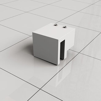 Slim Glaskoppeling Stabilisatiestang Mat Wit