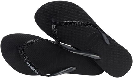 Slim Glitter II Teenslippers Dames zwart - 35-36