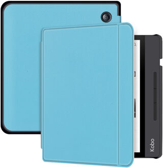 Slim Hard Case Booktype Kobo Libra H2O tablethoes - Lichtblauw