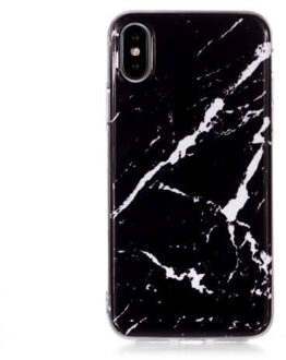 Slim Hardcase Marble iPhone X / XS zwart