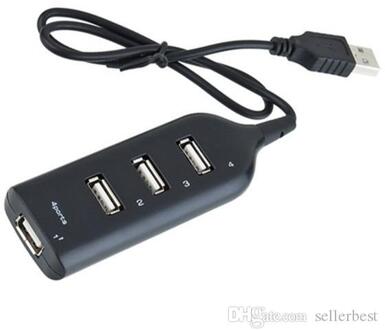 Slim Kleinste Mini 4 Port Usb 2.0 Poorten Snelle High Speed Transfer Rare Usb Hub Voor Laptop Voor Pc