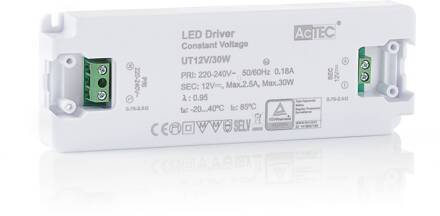 Slim LED driver CV 12V, 30W wit