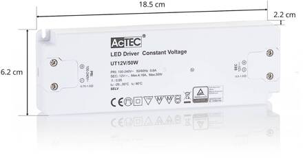 Slim LED driver CV 12V, 50W wit