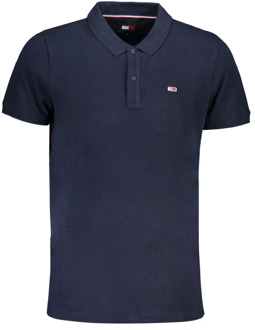 Slim Placket Polo Heren donkerblauw - XL