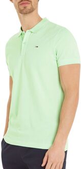 Slim Placket Polo Heren groen - L