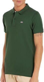 Slim Placket Polo Heren groen - M