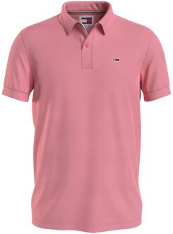 Slim Placket Polo Heren roze - M