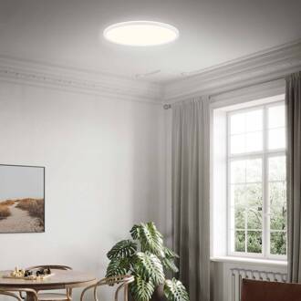 SLIM Plafondlamp - rond - LED - Met Achtergrondverlichting -22 W -  Ø42cm - Wit