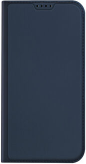 Slim Softcase Bookcase voor de Apple iPhone 15 Pro - Donkerblauw