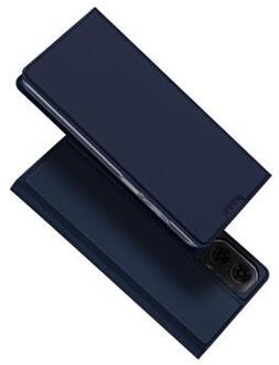 Slim Softcase Bookcase voor de Motorola Moto G04 / G24 / G24 Power - Donkerblauw