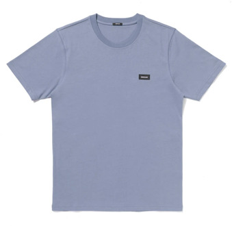 Slim Tee Korte Mouw T-shirt Denham The Jeanmaker , Blue , Heren - 2Xl,Xl,L