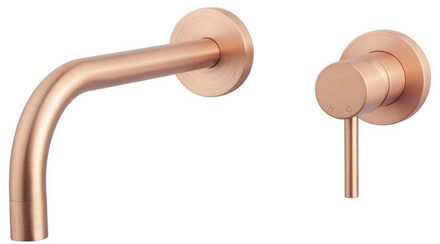 Slim Twenty eenhendel wastafel afbouwdeel, geborsteld koper