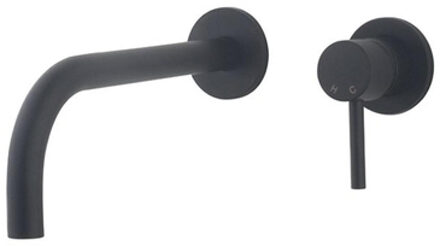 Slim Twenty eenhendel wastafel afbouwdeel, mat zwart