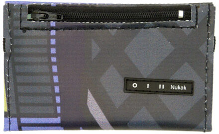 Slim Wallet Black and Purple Multi - 13.5 x 8.5 cm
