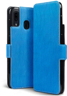 slim wallet hoes - Samsung Galaxy A30 - Lichtblauw