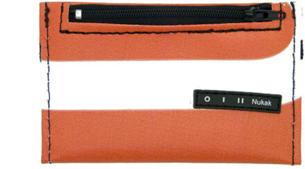 Slim Wallet White and Orange Multi - 13.5 x 8.5 cm