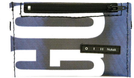 Slim Wallet White on Blue Multi - 13.5 x 8.5 cm