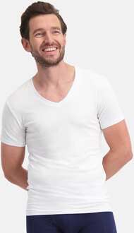 Slimfit T-Shirts Vinn V-hals (2-pack) - Wit - L