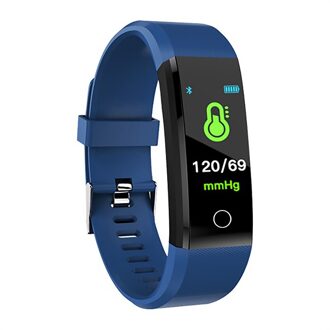 Slimme Horloge Mannen Vrouwen Hartslagmeter Bloeddruk Fitness Tracker Smartwatch Sport Horloge Voor Ios Android Blauw
