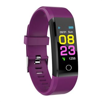 Slimme Horloge Mannen Vrouwen Hartslagmeter Bloeddruk Fitness Tracker Smartwatch Sport Horloge Voor Ios Android Paars