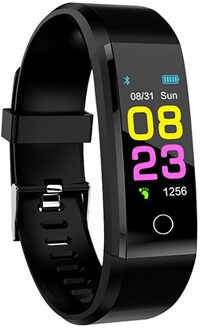 Slimme Horloge Mannen Vrouwen Hartslagmeter Bloeddruk Fitness Tracker Smartwatch Sport Horloge Voor Ios Android zwart