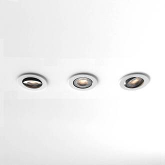 Slimme Inbouwspots - Set van 3 stuks - Smart LED Downlight Dimbaar - Kantelbaar - Warm Wit Licht - Wit