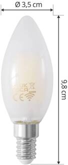 Slimme LED kaarslamp mat E14 4,2W Tuya WLAN CCT wit mat