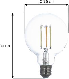 Slimme LED lamp E27 G95 7W ZigBee Tuya helder 2st duidelijk