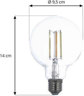 Slimme LED lamp E27 G95 7W ZigBee Tuya helder 3st duidelijk