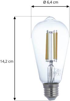 slimme LED lamp helder E27 ST64 7W Tuya WLAN CCT duidelijk