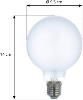 Slimme LED lamp set van 2 E27 G95 7W mat Tuya mat wit