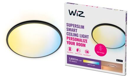 Slimme Plafondlamp Superslim Zwart ⌀55cm 32w