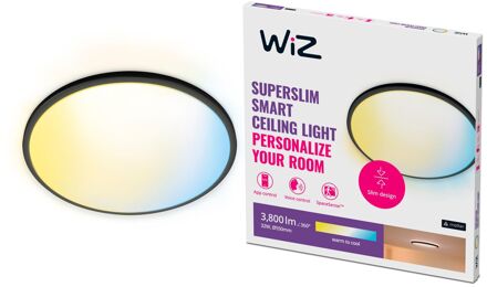 Slimme Plafondlamp Superslim Zwart ⌀55cm 32w