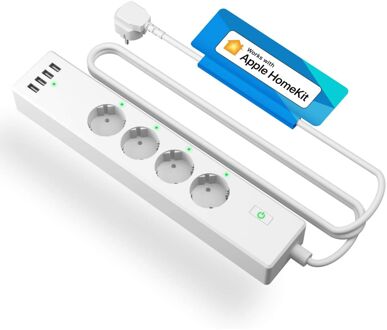 Slimme Stekkerdoos - 4 Apparaten - 4 Usb-poorten - Wifi