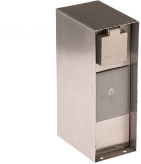 Slimme stopcontactzuil WLAN 23 cm roestvrij staal Tuya