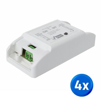 Slimme wifi schakelaar - 10A - 2200W - Set van 4