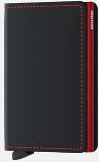 Slimwallet pasjeshouder van leer Zwart - 1 maat