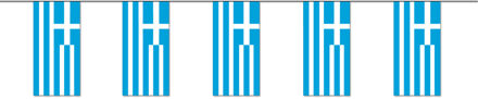 Slinger griekenland - 4 meter - papier - Griekse vlag - versiering Multi