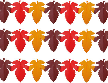 Slinger Herfstbladeren - 3x - 300 cm - papier - mix kleuren - herfst thema Multi