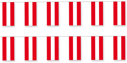 Slinger Oostenrijk - 2x - 400 cm - papier - vlag - landen - Oostenrijkse vlag