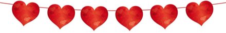 Slinger rode hartjes 6 meter valentijn en bruiloft versiering Rood