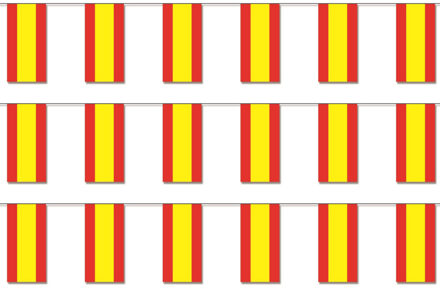 Slinger Spanje - 3x - 400 cm - papier - vlag - landen thema - Spaanse vlag