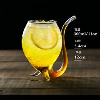 Slip Glas Cup Met Stro Vampire Wijn Met Drinken Tube Mok Bar Party 300ml