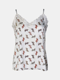 Slip top met luipaarden - maat XS Ecru