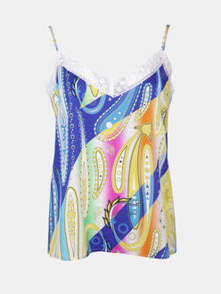 Slip top met regenboog paisley Veelkleurig - XXXL