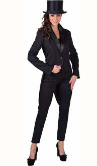 Slipjas cabaret zwart half gevoerd