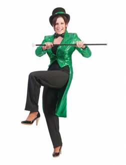 Slipjas pailletten groen vrouw